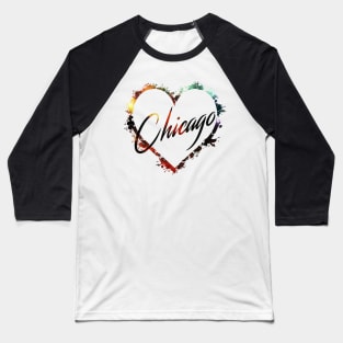 I Love Chicago Baseball T-Shirt